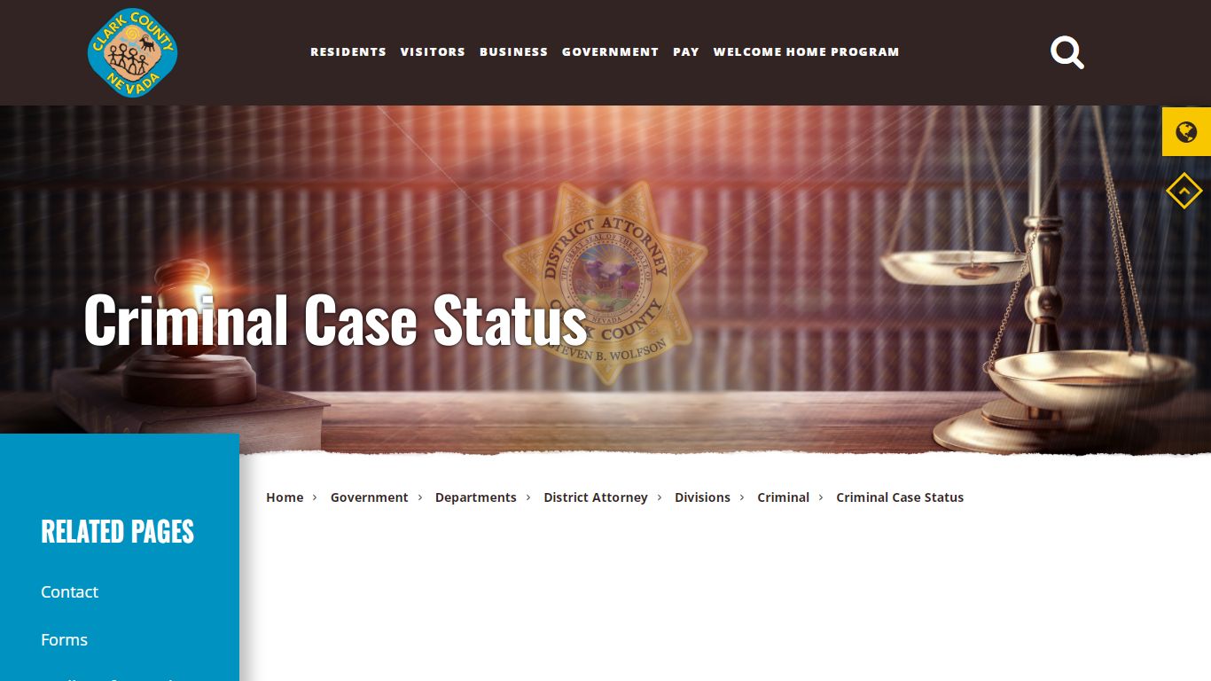 Criminal Case Status - Clark County, Nevada